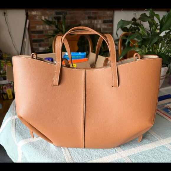 Polene Handbags - POLÈNE Brown Leather Tote Bag